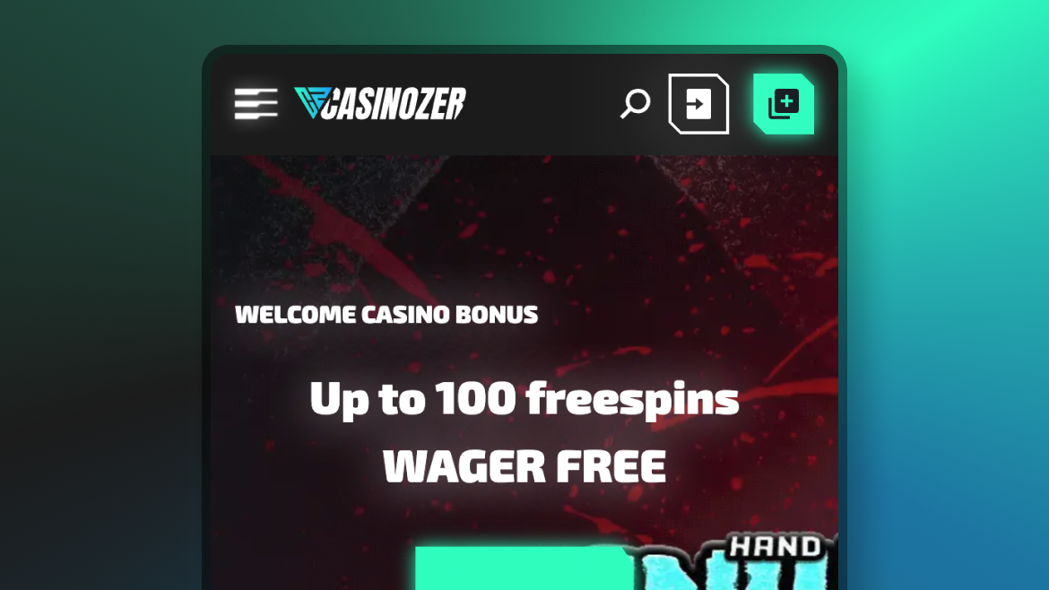 Casinozer Casino - Înregistrare - Pasul 1