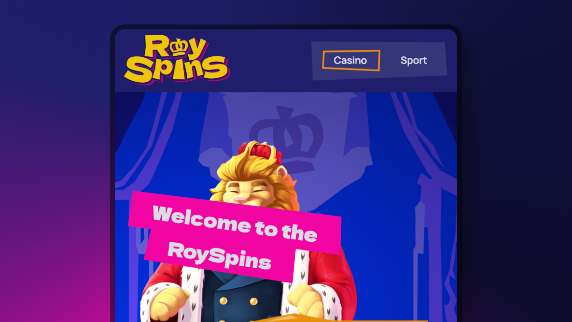 Roy Spins Casino - Înregistrare - Pasul 1