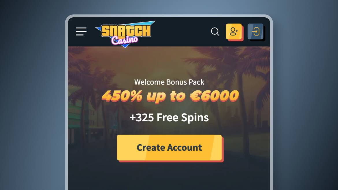 Snatch Casino - Înregistrare - Pasul 1