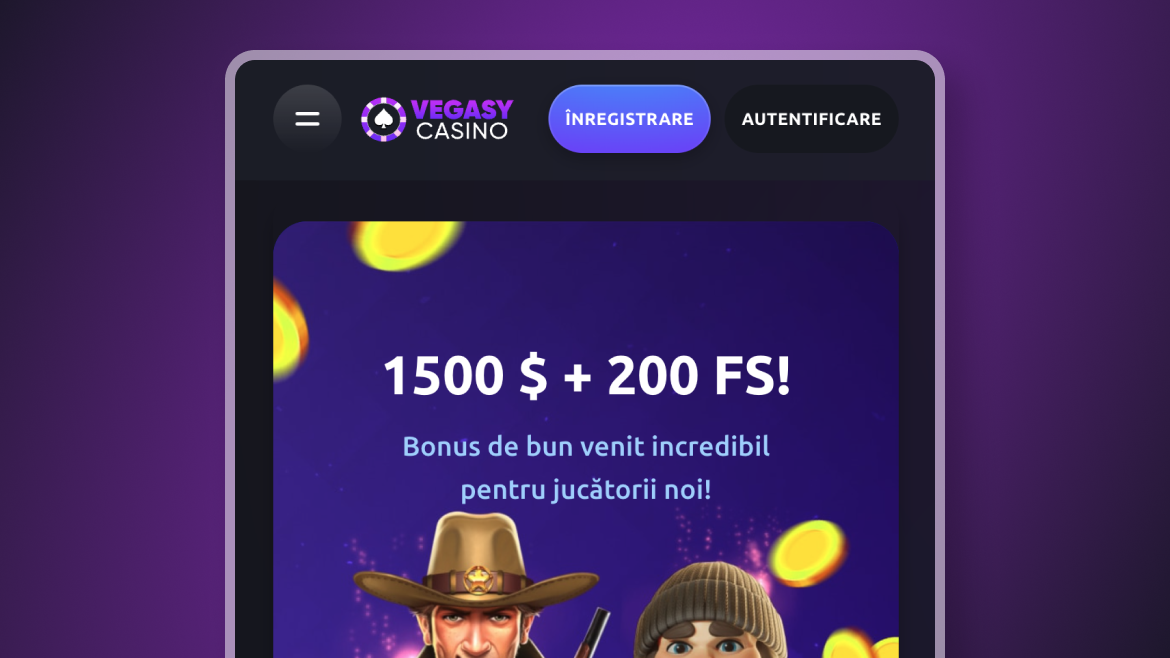 Vegas Legacy Casino - Înregistrare - Pasul 1