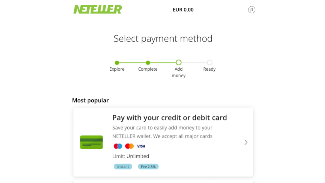 Constituie depozitul cu Neteller