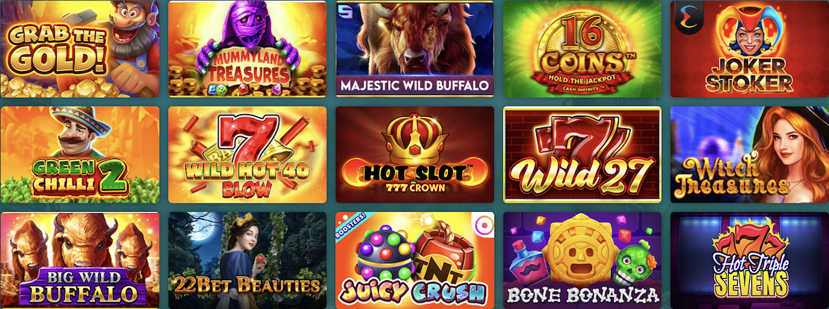 22bet casino sloturi