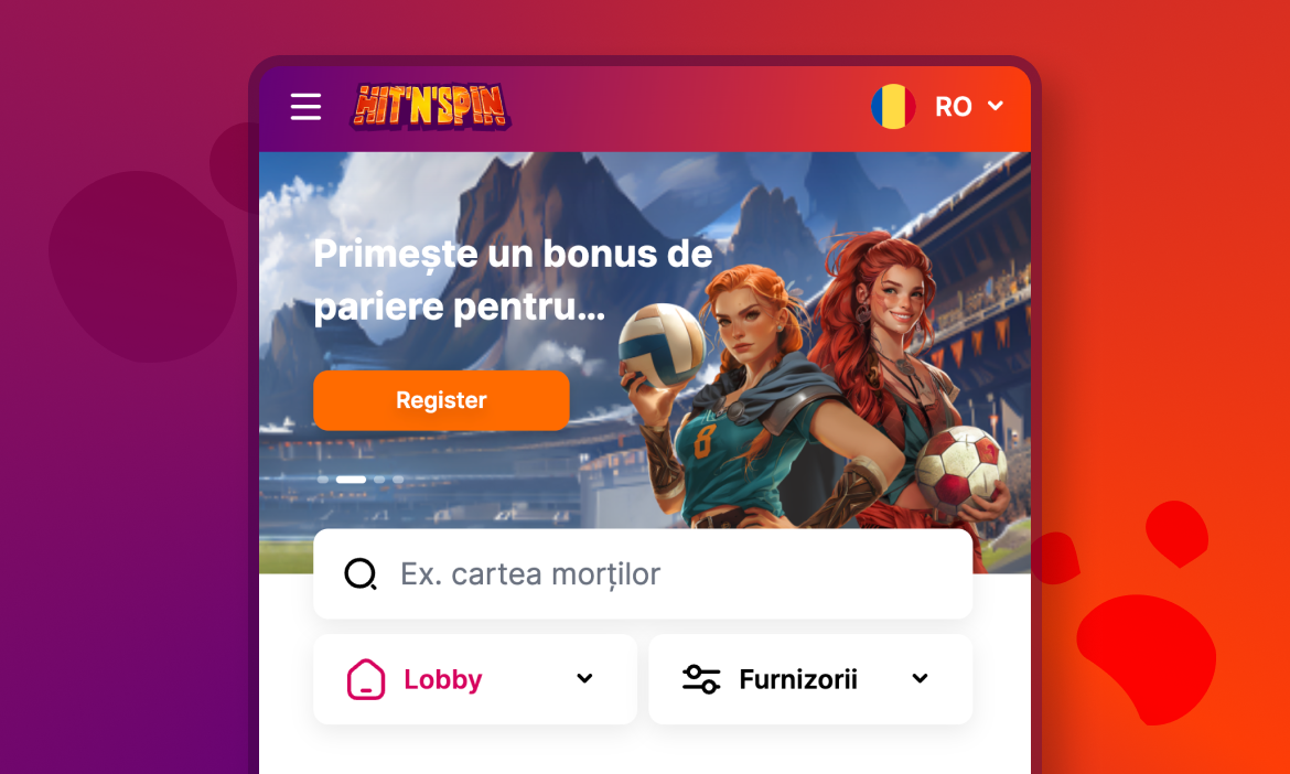 Hit'n'Spin Casino - Înregistrare - Pasul 1